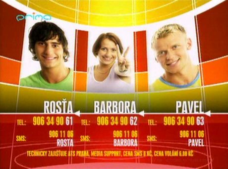 soutěžící prvního kola VyVolených - Rosťa, Barbora a Pavel